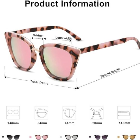 Cat eye pink sunglasses - Picture 7 of 8